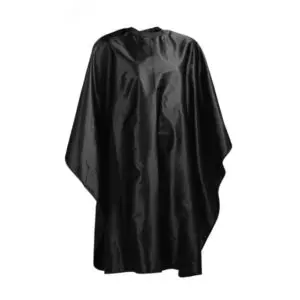 Wako Satin Cape With Buttons Black