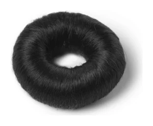 Synthetic Hair Bun L Black 80mm